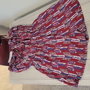 Aztec Print Strapless Romper